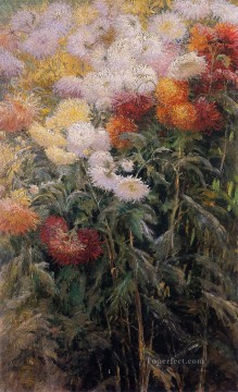 Grupo de crisantemos Jardín en Petit Gennevilliers Impresionistas Gustave Caillebotte Impresionismo Flores Pinturas al óleo